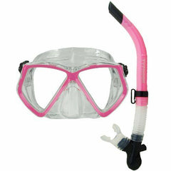 Typhoon Ladies PINK SILICONE Purge Valve Snorkel & Mask Snorkeling Set RRP£39.99