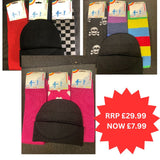 3 PAIRS OF SUPER THICK KNEE HIGH DIVE SOCKS AND FREE BEANIE HAT